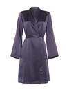 La Perla Women's Silk Robe In Dusty Violet