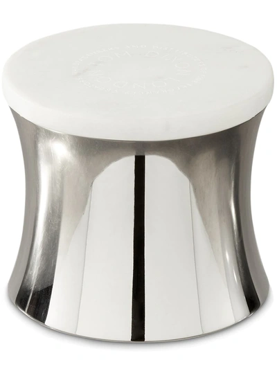 Tom Dixon Silver Tone And White Royalty Large Candle