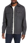 Schott Cpo Wool Blend Work Shirt In Grey