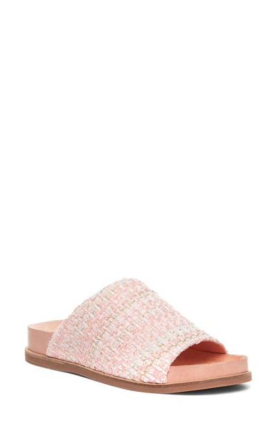 Kelsi Dagger Brooklyn Squish Slide Sandal In Peach Fabric