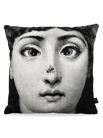 Fornasetti Cushion Ape Bug On Nose In Blackwhite