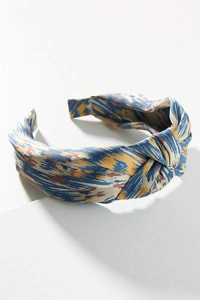 Anthropologie Evelynn Knotted Headband In Blue