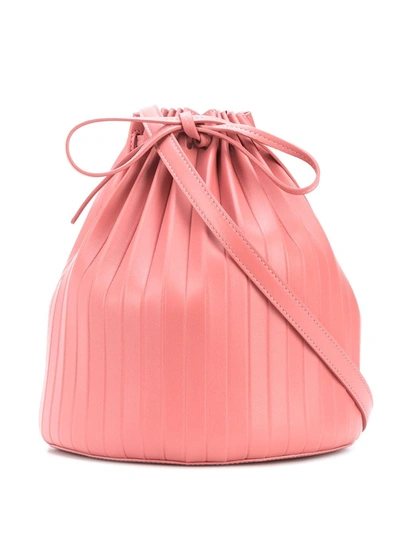 Mansur Gavriel Pleated Bucket Bag In Pink