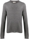 Zadig & Voltaire Liam Round Neck Knit Jumper In Grey