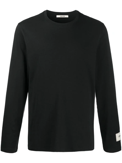 Zadig & Voltaire Hector Long-sleeved T-shirt In Black