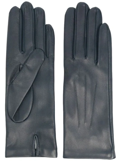 Dents Felicity Leather Gloves In Blue