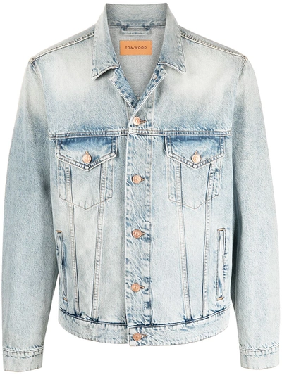 Represent Faded-finish Denim Jacket In Black