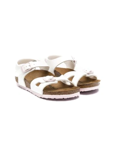 Birkenstock Kids' Buckle Strap Sandals In White