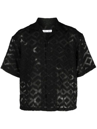 Cmmn Swdn Semi-sheer Shirt In Black