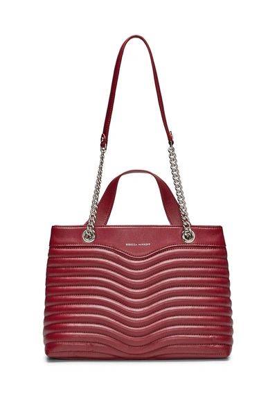 Rebecca Minkoff M.a.b. Quilted Satchel In Pinot Noir