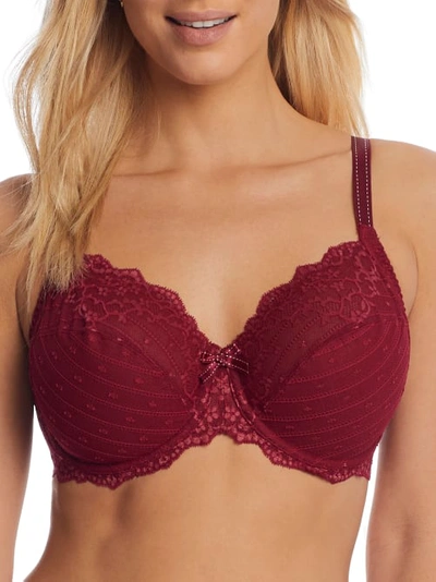 Chantelle Rive Gauche Full Coverage Unlined Bra In Red Raspberry Sedona