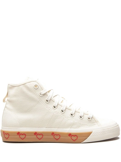 Adidas Originals Human Made Nizza High-top Sneakers In White