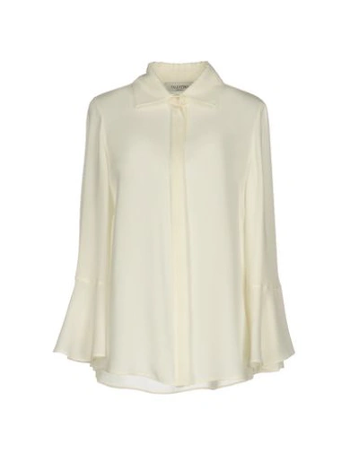 Valentino Silk Shirts & Blouses In Ivory