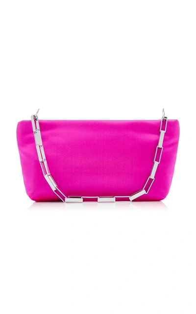 Attico Wynona Mini Satin Pouch In Fuchsia (fuchsia)