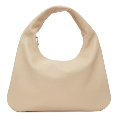 The Row Everyday Textured-leather Shoulder Bag In Vanilla