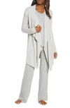 Barefoot Dreamsr Barefoot Dreams Cozychic(tm) Lite Island Cardigan In He-pewter Pearl