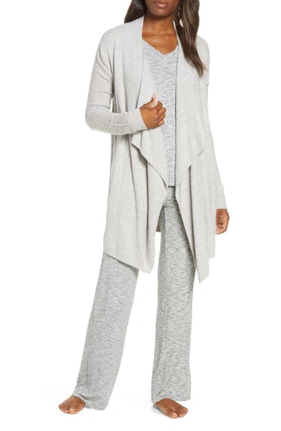 Barefoot Dreamsr Barefoot Dreams Cozychic(tm) Lite Island Cardigan In He-pewter Pearl