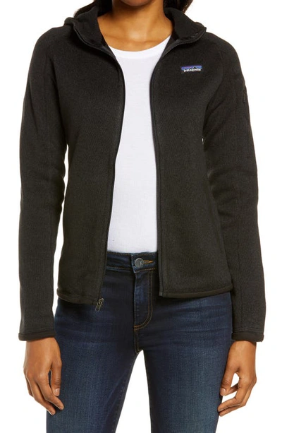 Patagonia Better Sweater® Zip Front Fleece Hoodie In Black