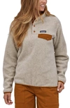 Patagonia Synchilla Snap-t Recycled Fleece Pullover In Oatmeal Heather W/ Wood Brown