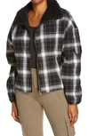 Alo Yoga Heritage Plaid Jacket In Black/ White