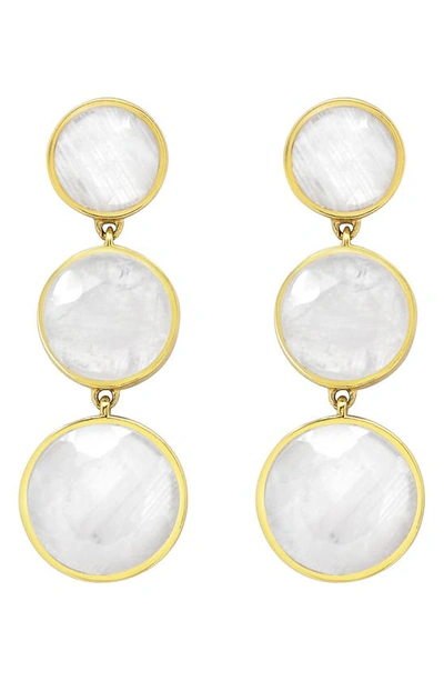 Dean Davidson Iconic Triple Drop Earrings In Moonstone/gold