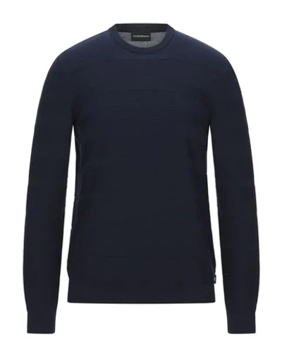 Emporio Armani Sweaters In Blue