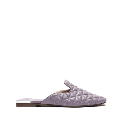 Schutz Adra Leather Flat In Orchid
