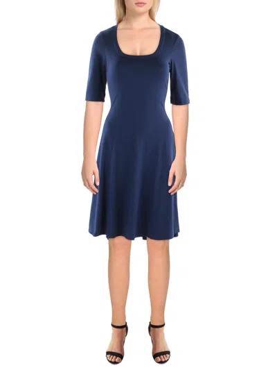 24seven Comfort Apparel Womens Daytme Short Mini Dress In Blue