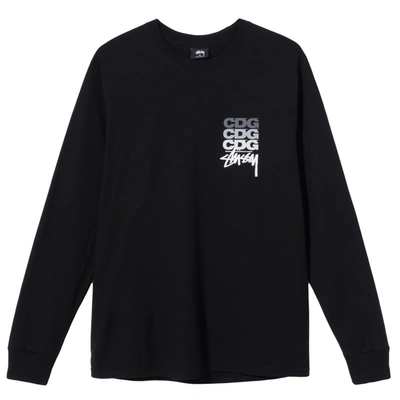 Pre-owned Stussy X Cdg Dot L/s T-shirt Black