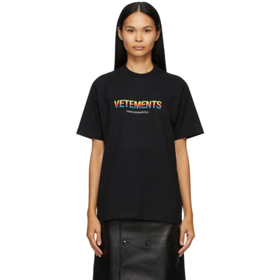 Vetements Think Differently-print Cotton-jersey T-shirt In Black