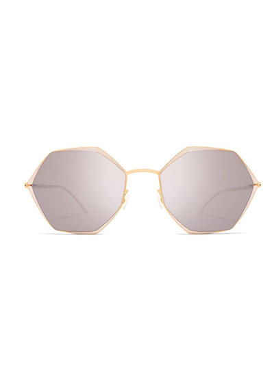 Mykita Alessia Round Frame Sunglasses In Gold