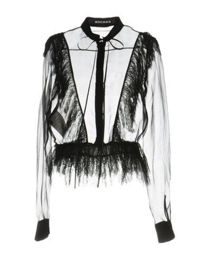 Rochas Lace Shirts & Blouses In Black