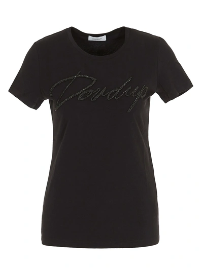 Dondup Embellished T-shirt In Black