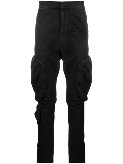 Army Of Me Skinny Cut Cargo Trousers In Black