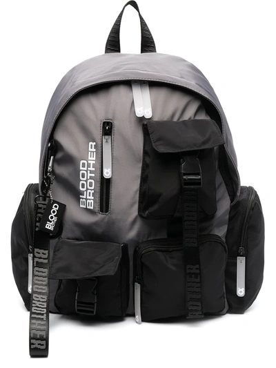Blood Brother Dulwich Logo Print Backpack In Black
