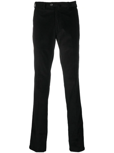 Emporio Armani Skinny-fit Corduroy Trousers In Black