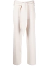 Antonella Rizza Knitted High-waisted Trousers In Neutrals