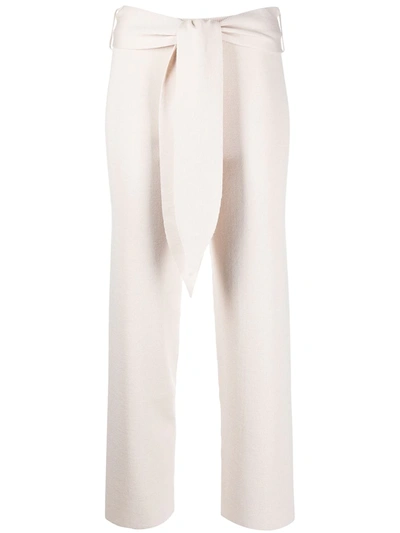 Antonella Rizza Knitted High-waisted Trousers In Neutrals