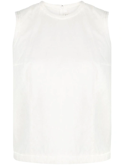 Pre-owned Comme Des Garçons Round Neck Waistcoat In White