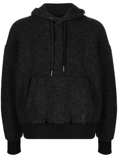 Tagliatore Drawstring Hooded Sweatshirt In Black