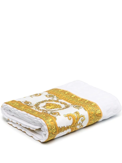 Versace Home Logo-edged Towel In White