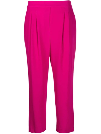 Dkny Tapered Cropped-leg Trousers In Pink