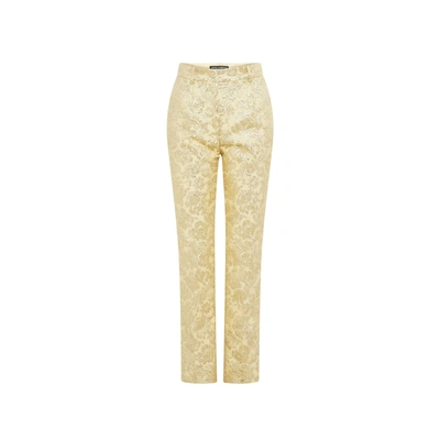 Dolce & Gabbana Baroque Tailored Trousers In Gold