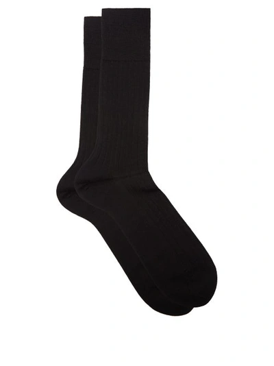 Falke No.2 Finest Cashmere-blend Socks In Black