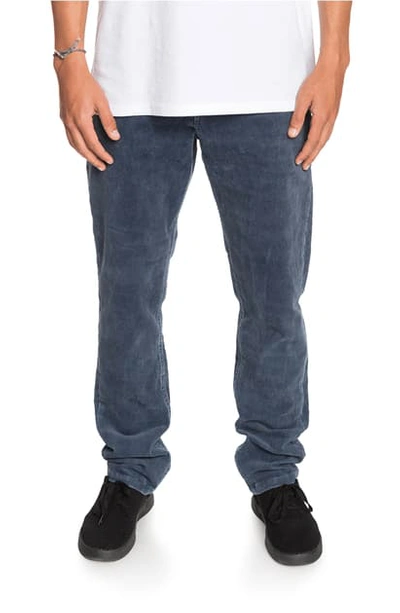 Quiksilver Kracker Straight Fit Corduroy Pants In Parisian Night