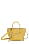 Longchamp Small Mailbox Leather Top Handle Bag In Yellow