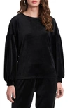 1.state Smocked Balloon-sleeve Top In Rich Black