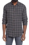 Rails Lennox Regular Fit Plaid Button-up Shirt In Charcoal/ Grey/ Brick