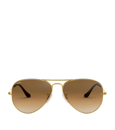 Ray Ban Original Pilot Sunglasses In Gold