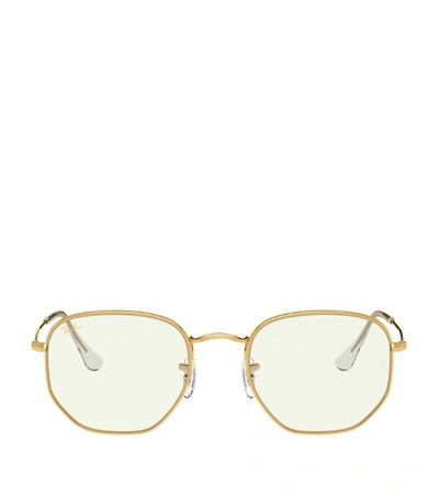 Ray Ban Legend Irregular Sunglasses In Gold